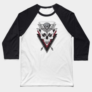 Skull Moth Space Stare Baseball T-Shirt
